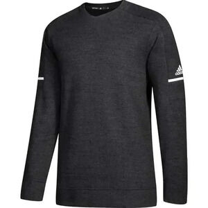 Adidas Athletics Team Icon Top Long Sleeve Black Melange & White Size L